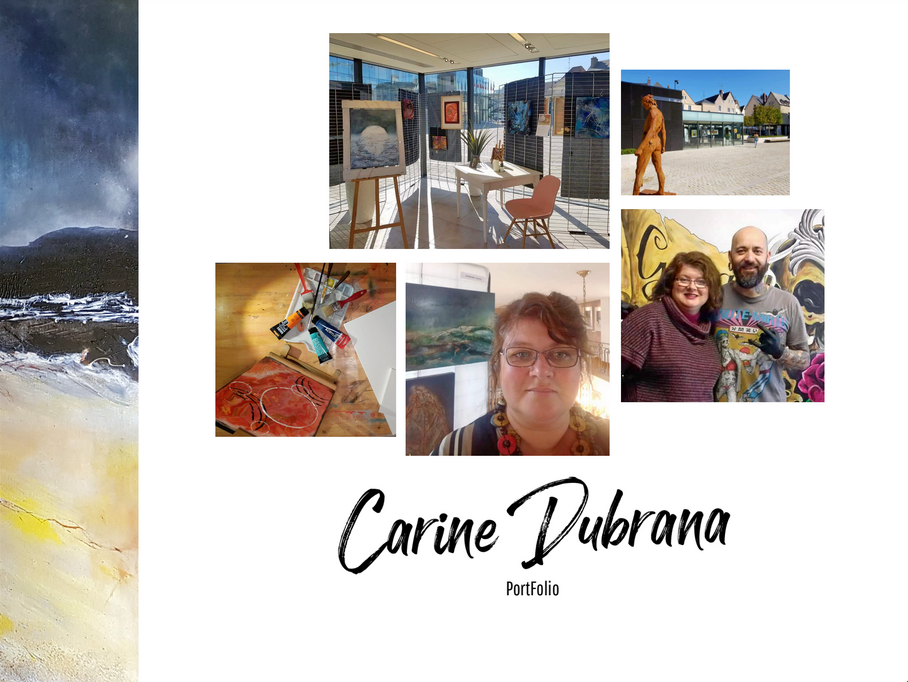 Mise en page oeuvres d'art dans un Portfolio d'artiste - Carine Dubrana