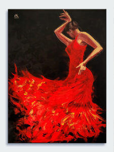 Artiste peintre - Peinture - Danseuse de flamenco - atelier anouchk à Bordeaux