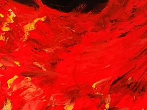 Artiste peintre, mouvements, rouge, peinture - atelier anouchk à Bordeaux