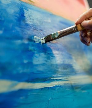 Ateliers créatifs, peinture, geste, toile